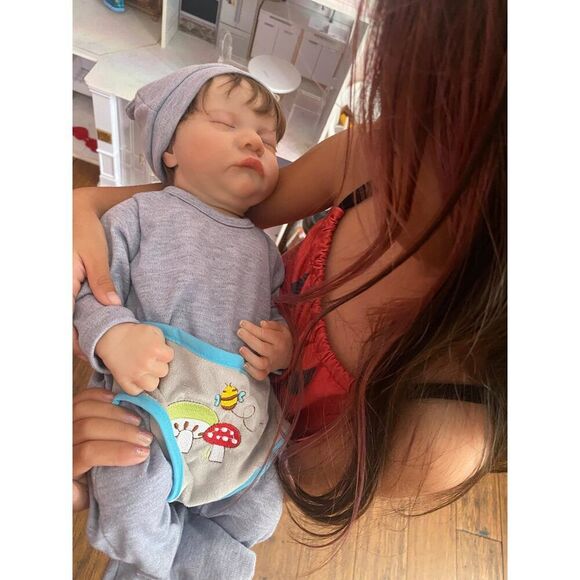 Reborn Baby Dolls, Lifelike Baby Boy, Realistic Newborn Baby Doll Silicone Full - Picture 11 of 15